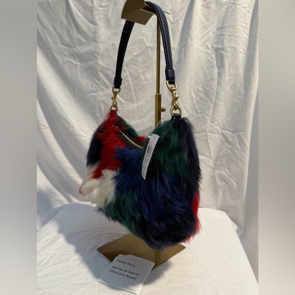 Coach NWT Juliet Shoulder Bag 25 With Multi Shearling Patchwork CW646 - Picture 4 of 16